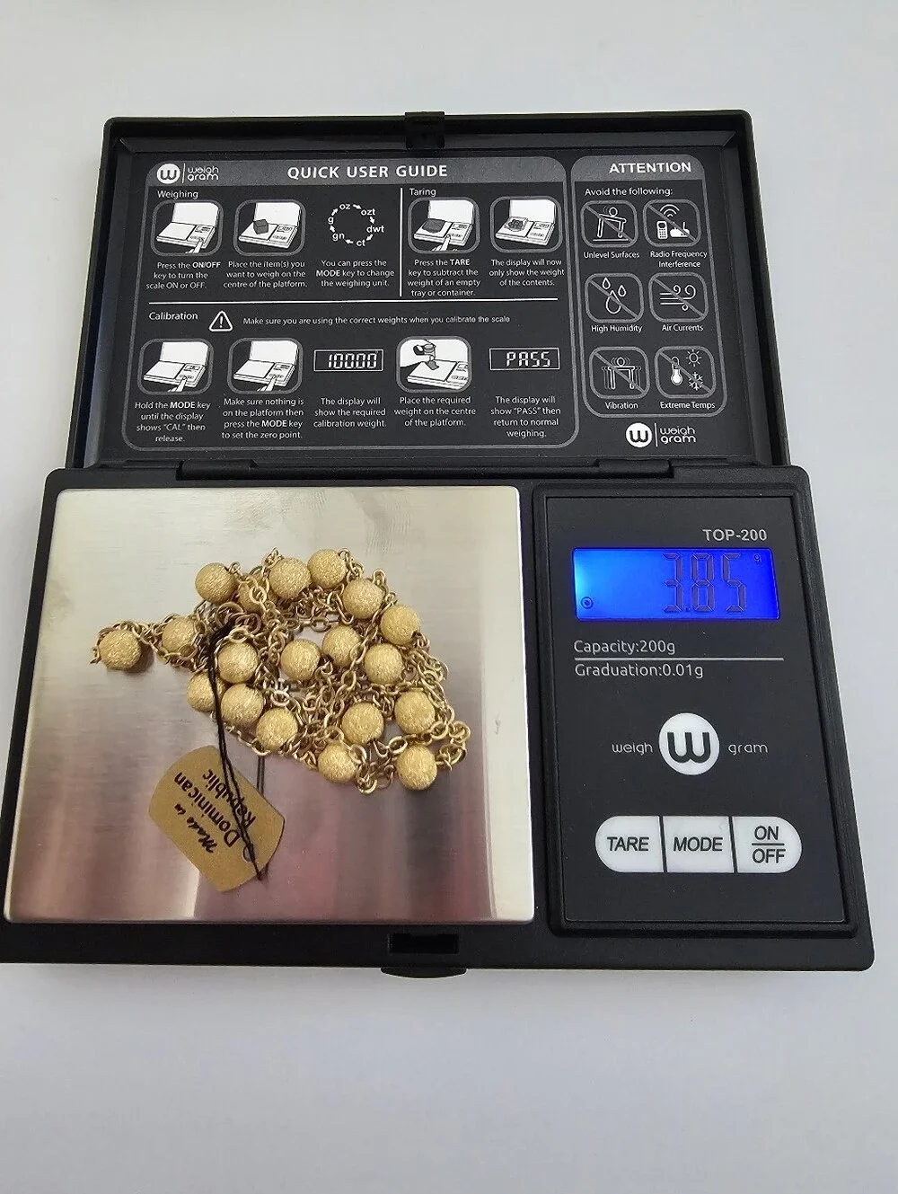 JCM London 14K Yellow Gold Stardust Bead Station Necklace – 36” Long Floating
